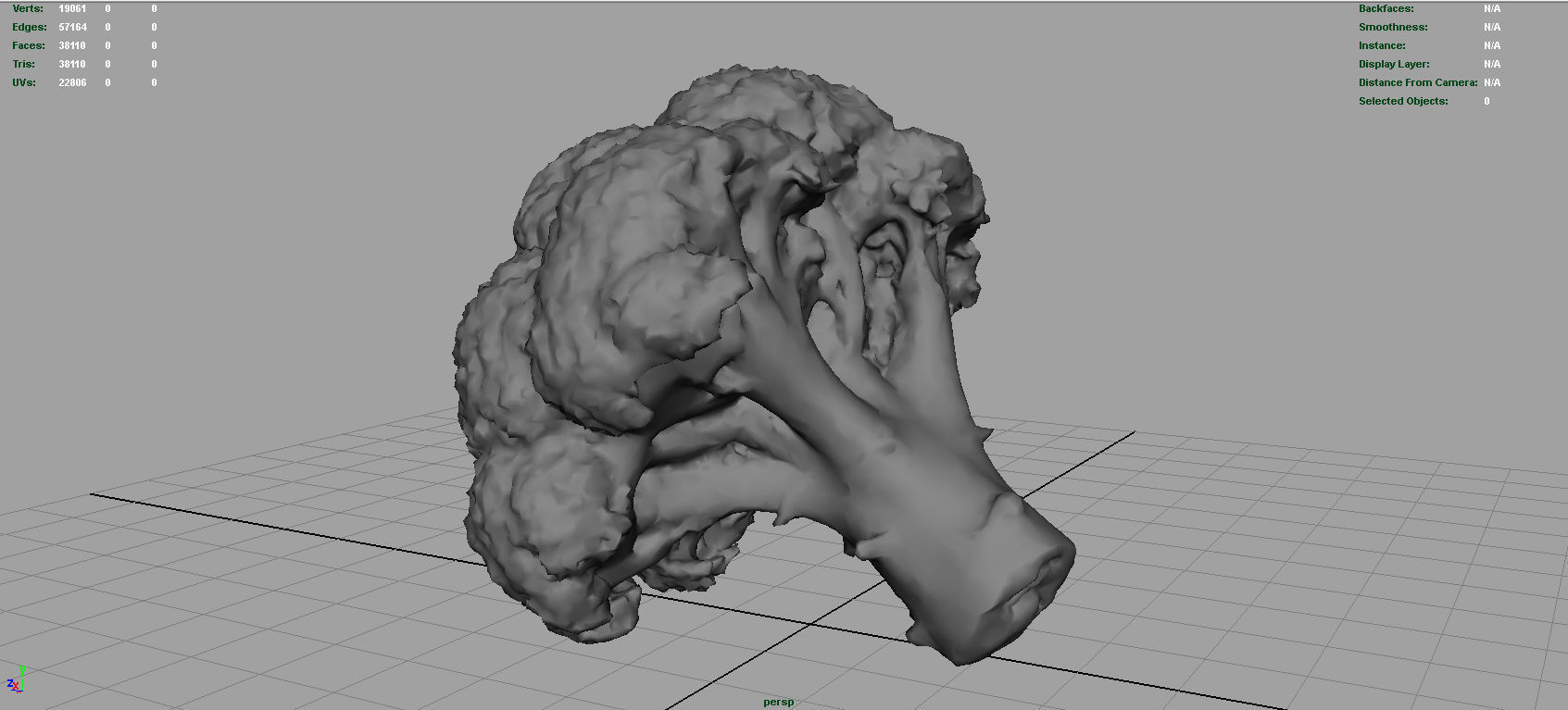 Broccoli   High and Low Poly blend 4 4 Included Low-poly 3D model_4