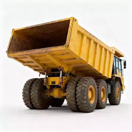 Heavy-Duty Yellow Construction Dump Truck 3D Model