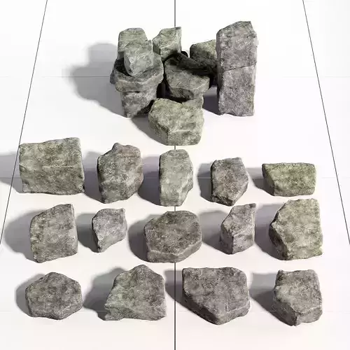 Rock stone collection 3D model
