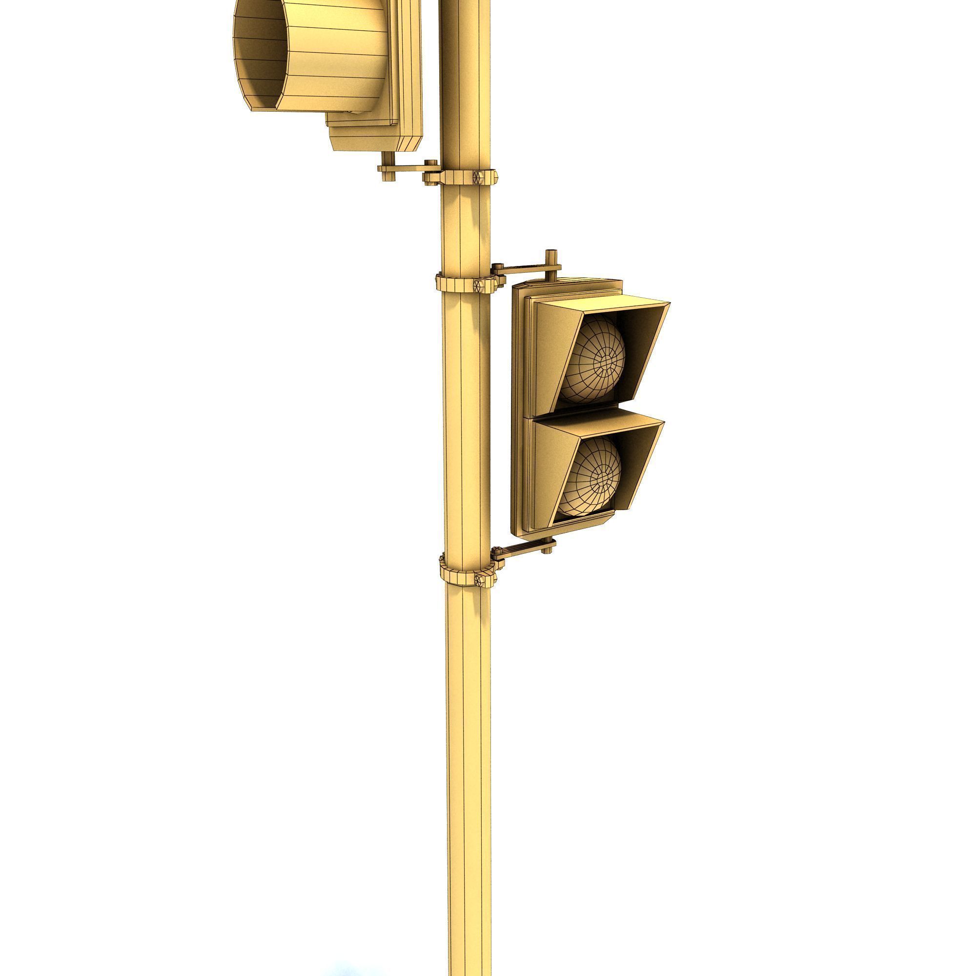 Traffic Light PBR Textures Low-poly 3D model_16