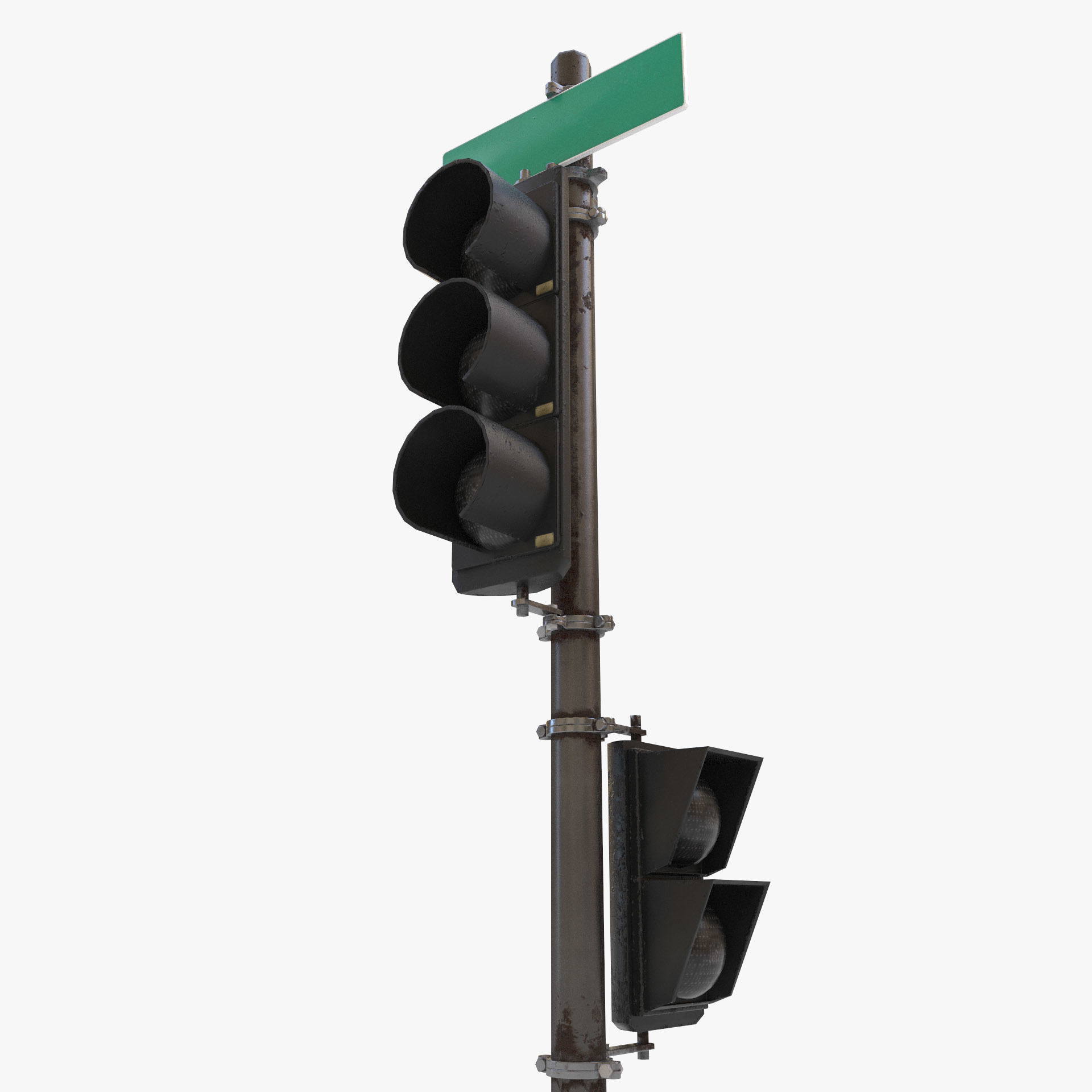 Traffic Light PBR Textures Low-poly 3D model_5