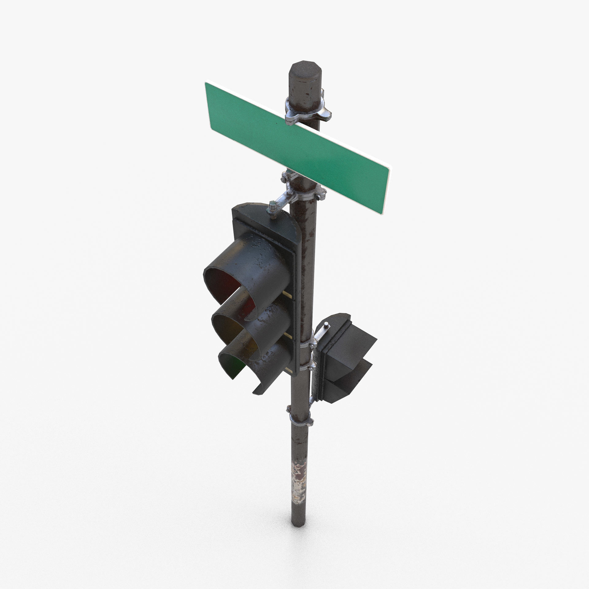 Traffic Light PBR Textures Low-poly 3D model_2