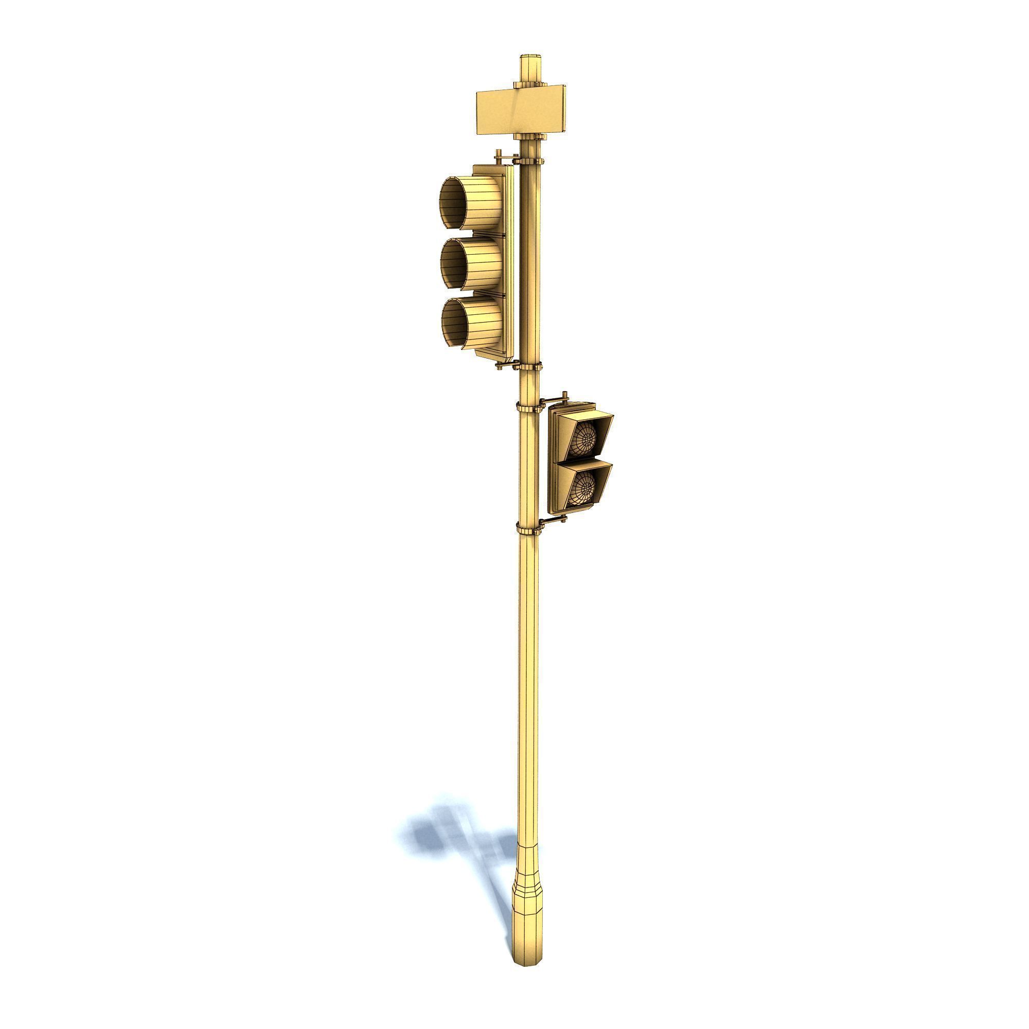 Traffic Light PBR Textures Low-poly 3D model_15