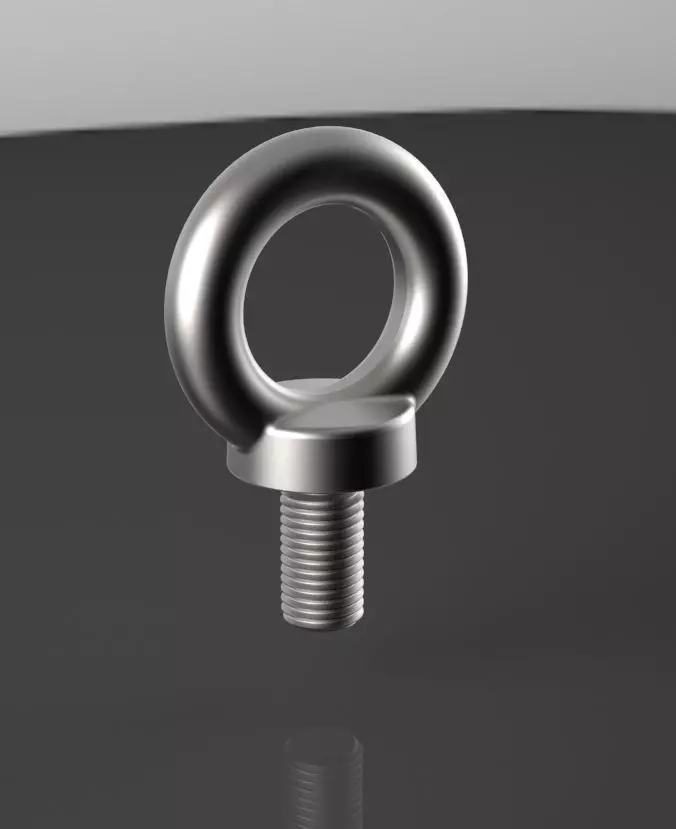 Ringbolt stainless steel swivel nut 3D model