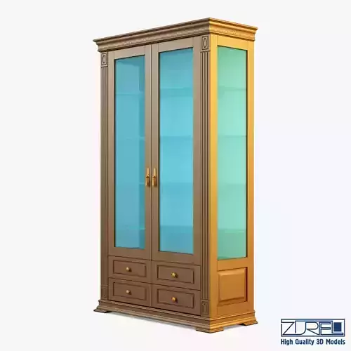 Victory wooden cabinet with glass doors