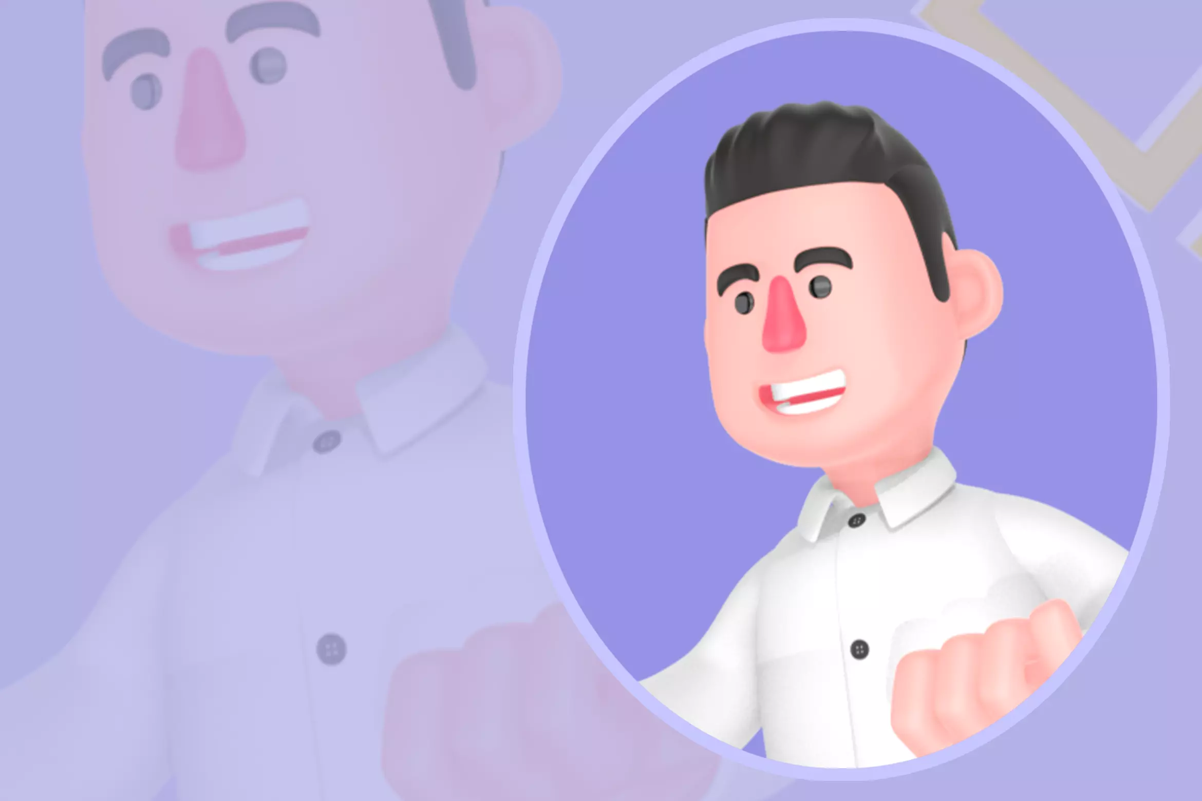 Stylized 3D Male Businessman Character - Victory Jump 3D model