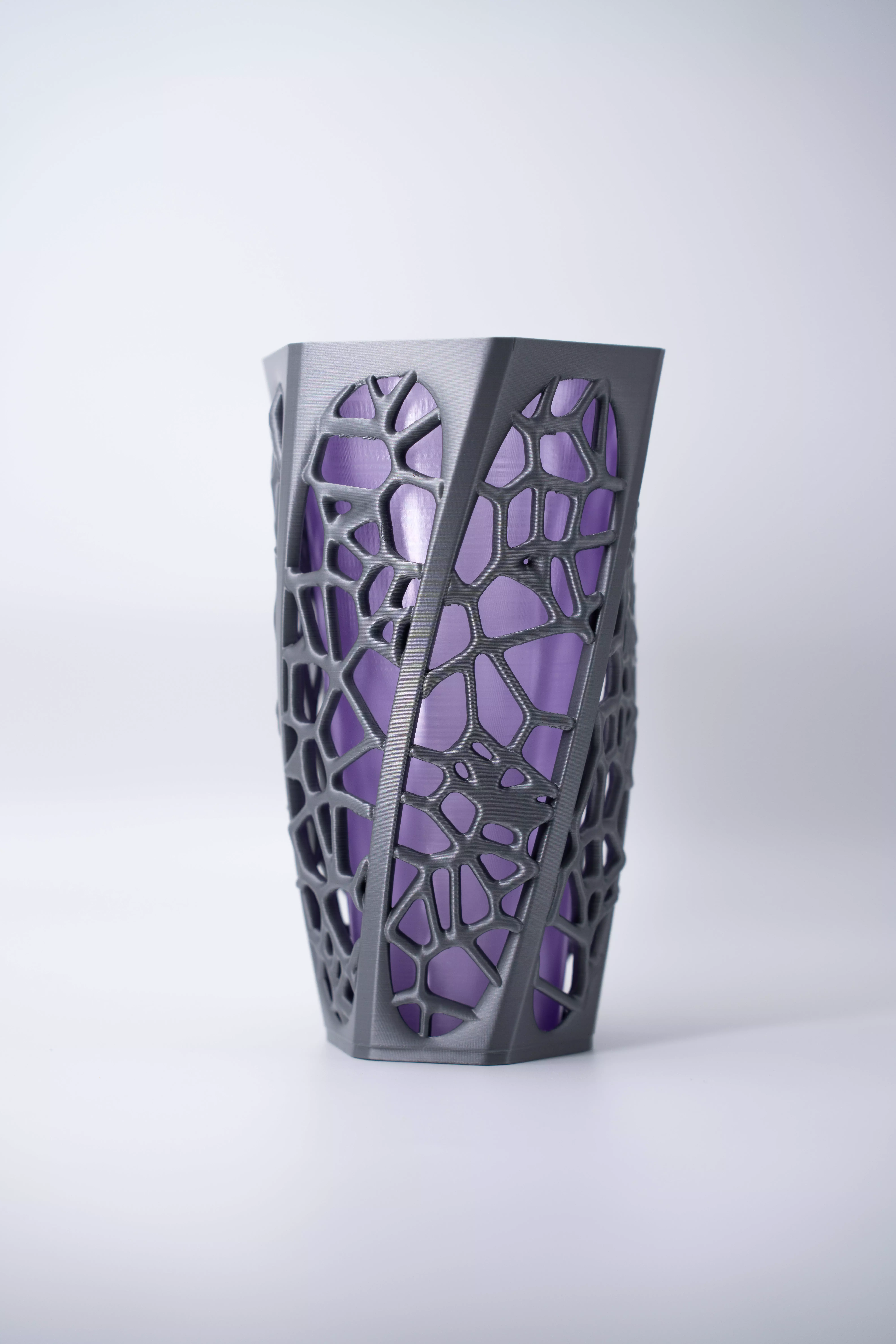 Elegant Vase Collection Twisted Clover and Dual Layer Mesh 3D print model