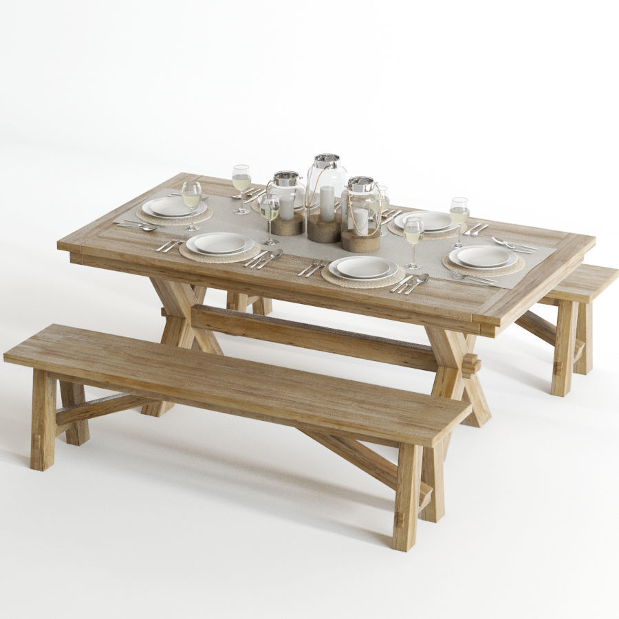 3d Model Pottery Barn Toscana Set Cgtrader Pottery Barn Toscana Set 3d Model Max Obj Fbx Mtl 4
