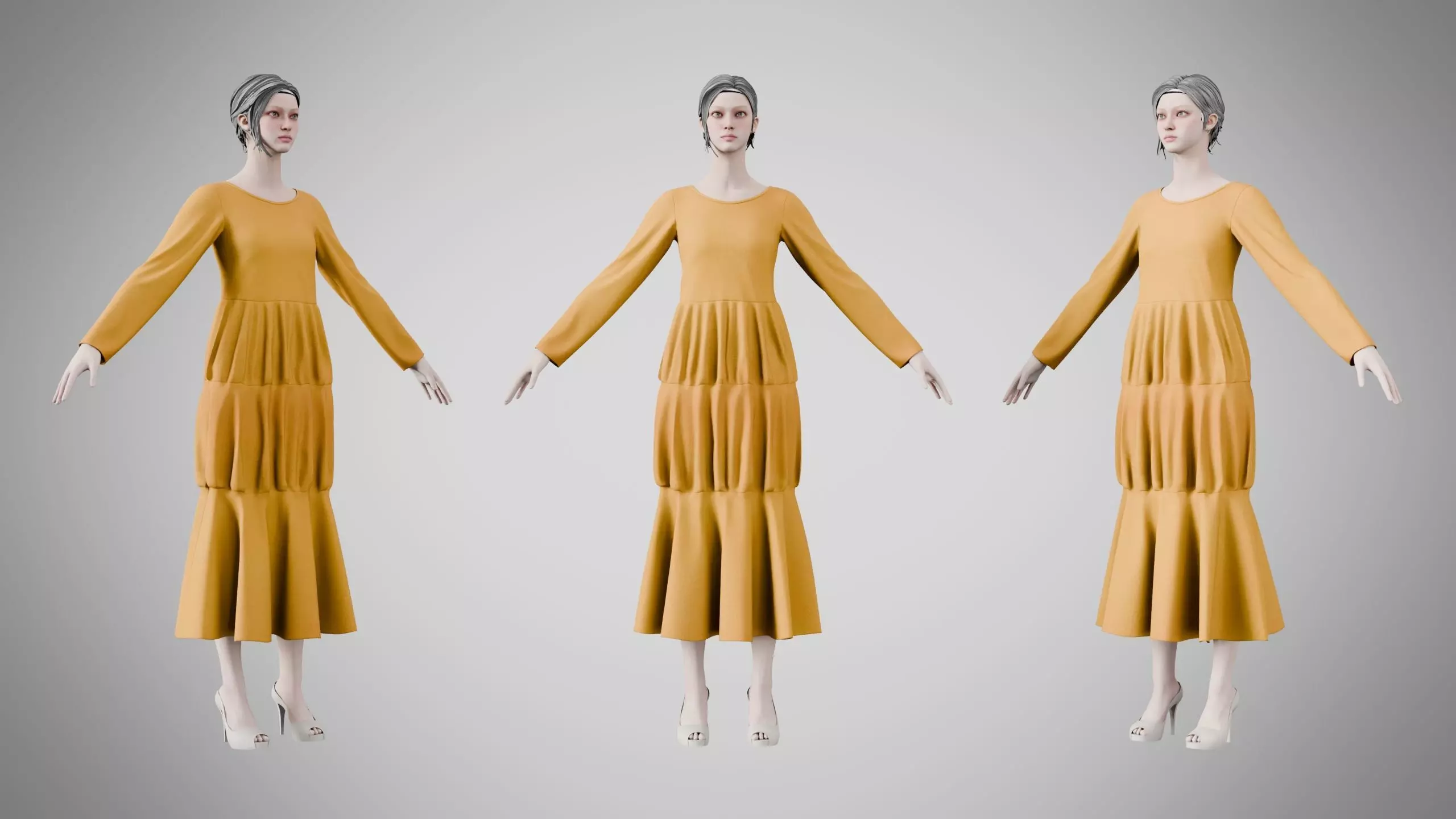Dress 25 Amber Glow 3D model