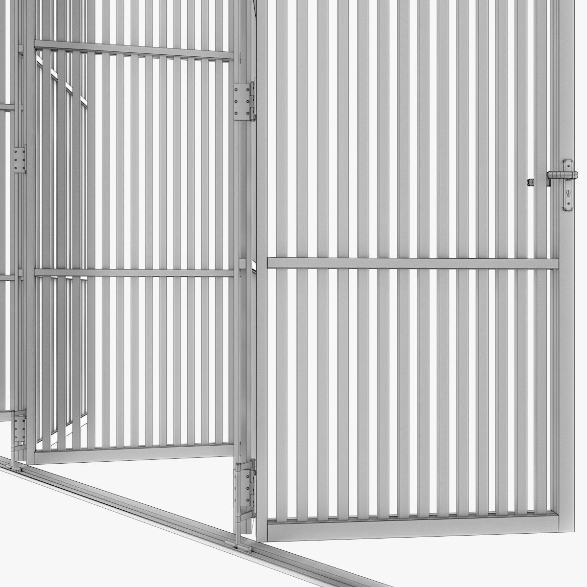 Shutters 2 kennel doors 3D model_4
