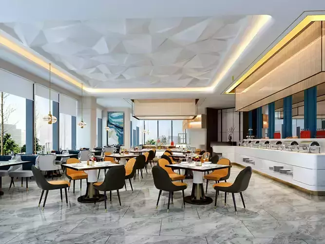 restaurant Low-poly 3D model