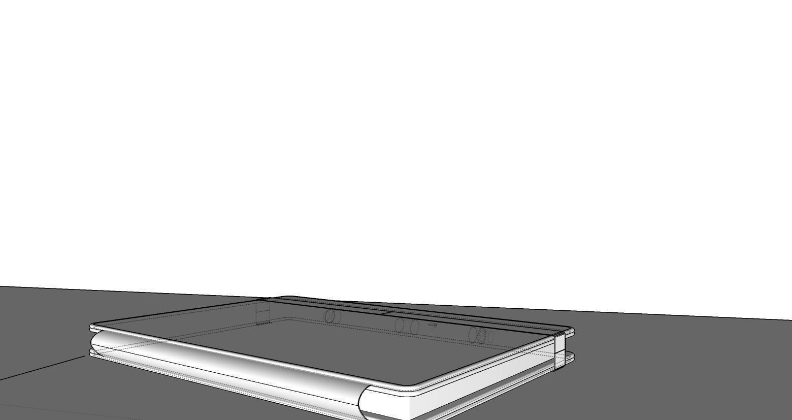 Kindle top notebook on wooden table Low-poly 3D model_9