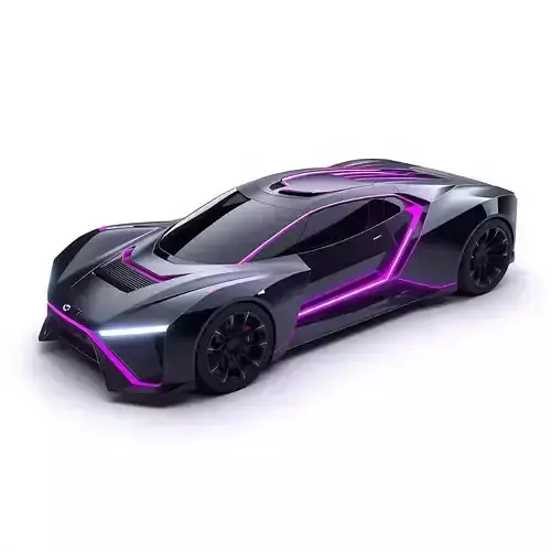 Elite Performance Wide-Body Hypercar 3D Model