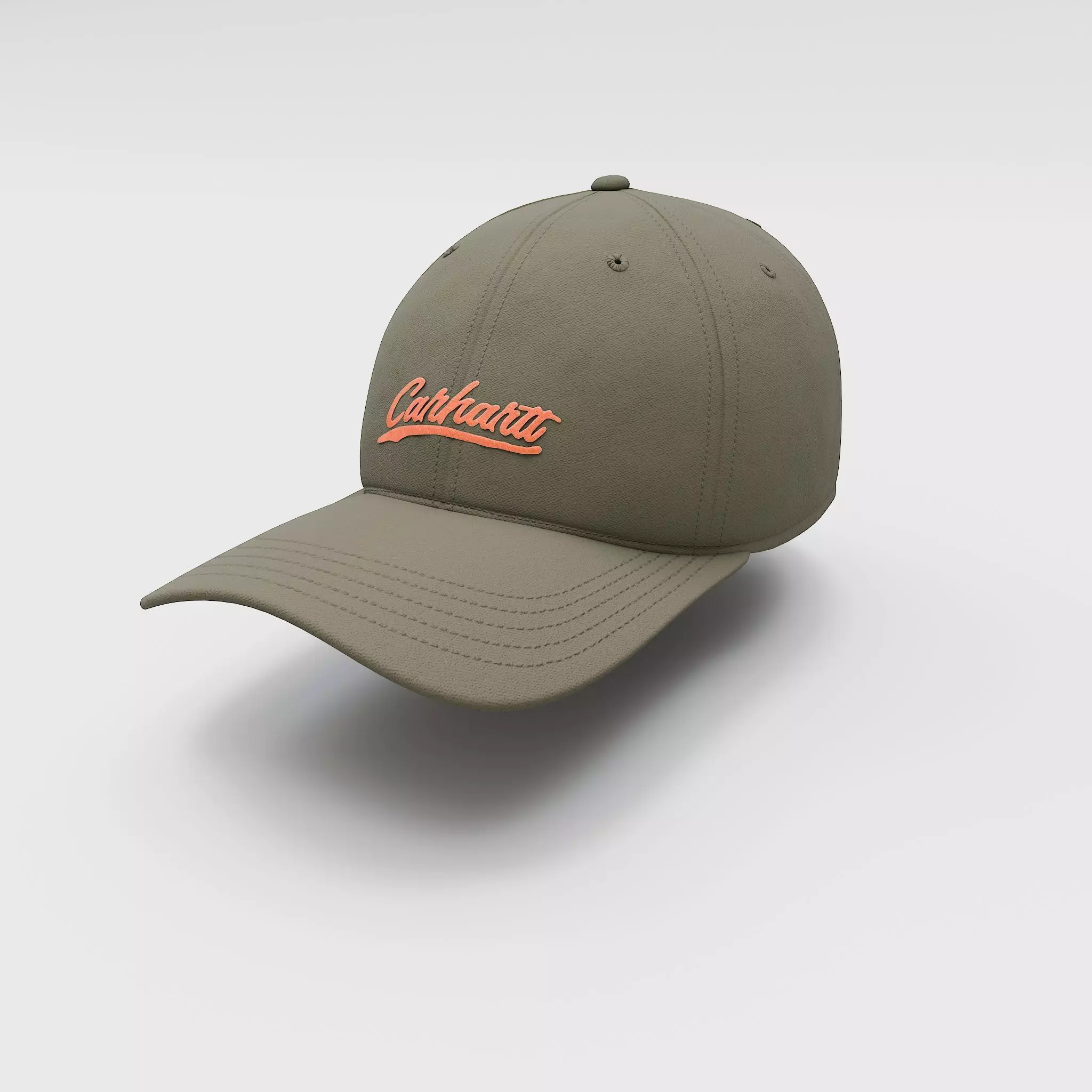CARHARTT Canvas Script Graphic Cap Basil Low-poly 3D model