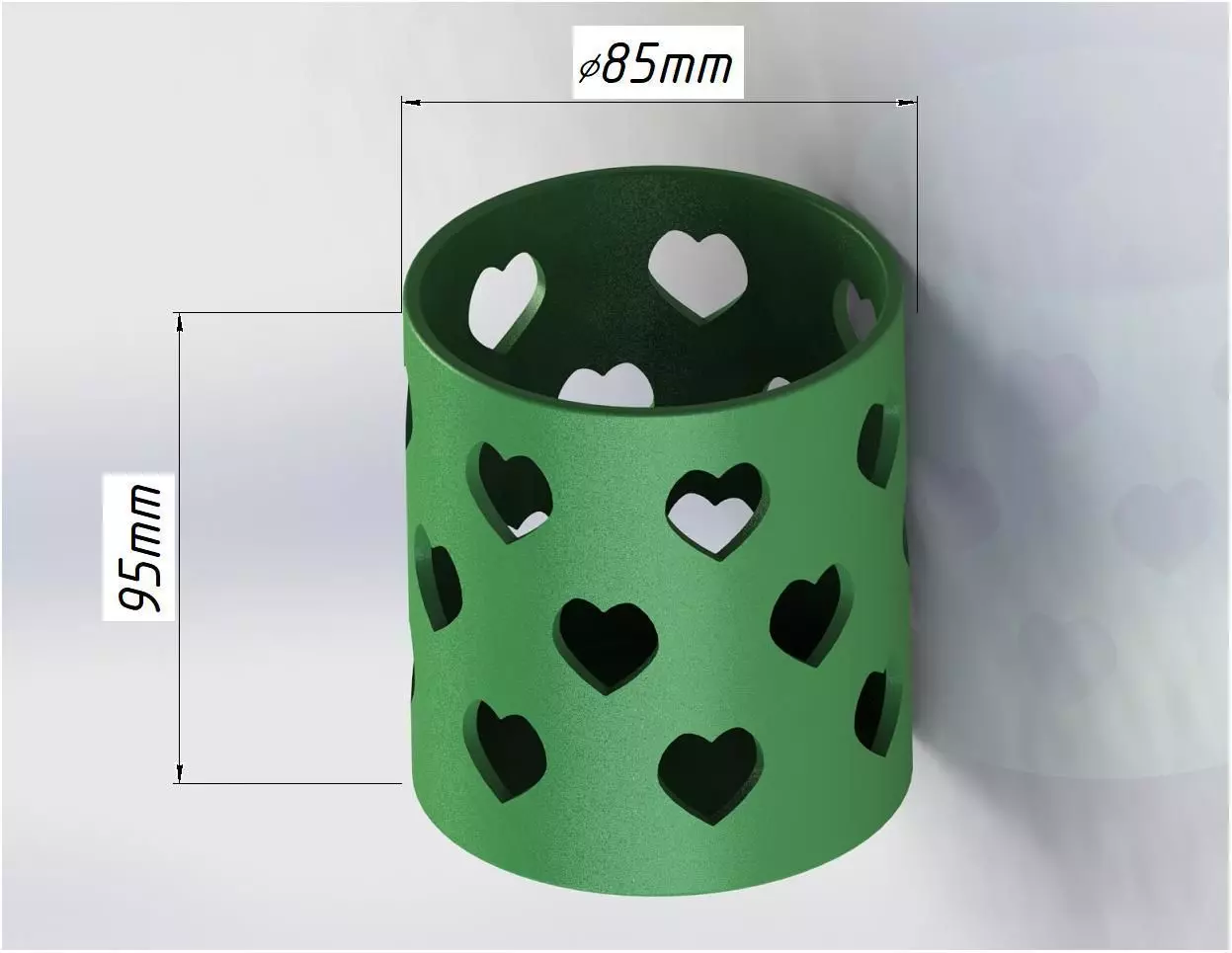 Heart Pattern Organizer 3D print model