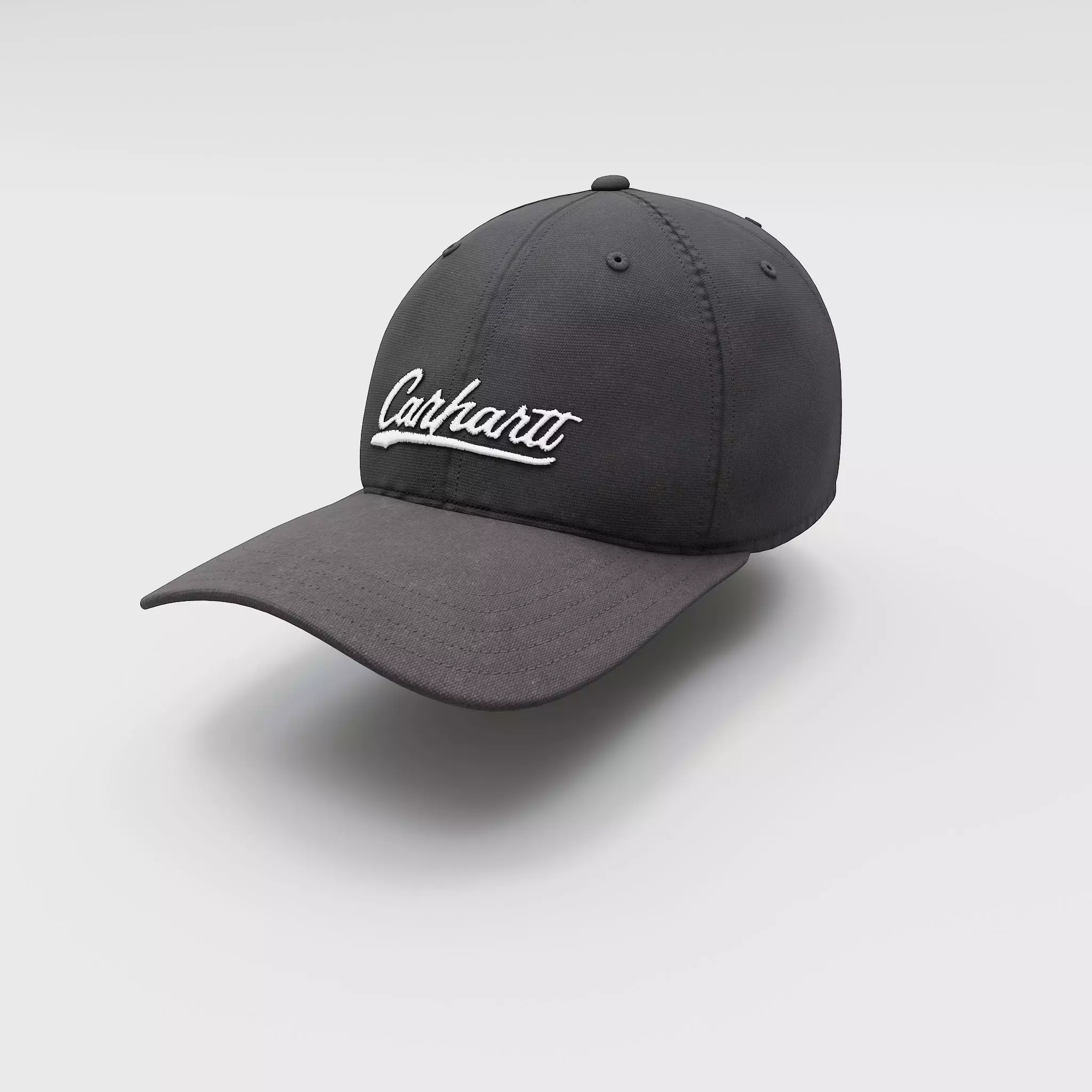 CARHARTT Canvas Script Graphic Cap Black Low-poly 3D model