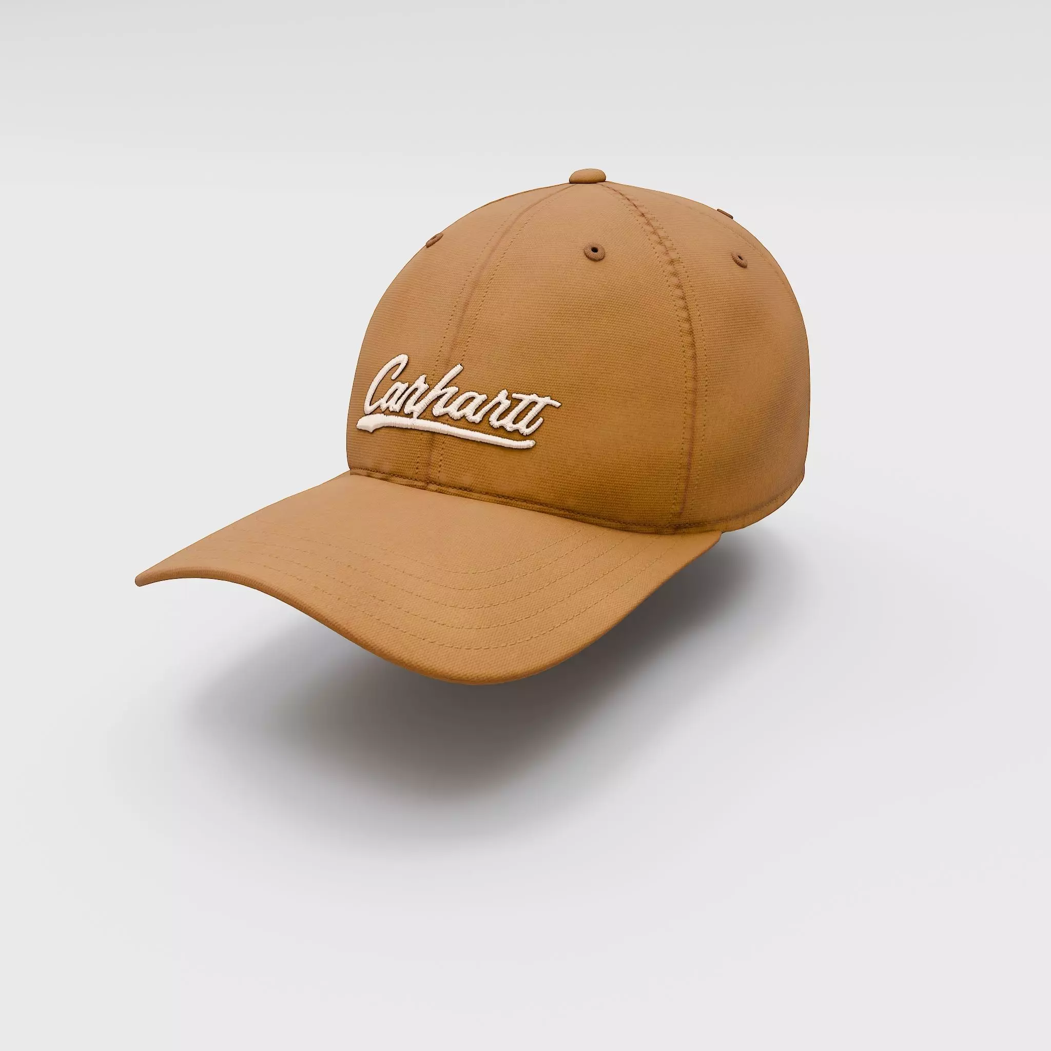 CARHARTT Canvas Script Graphic Cap Brown Low-poly 3D model