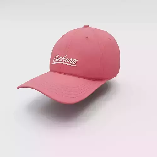 CARHARTT Canvas Script Graphic Cap Rosewood Low-poly 3D model