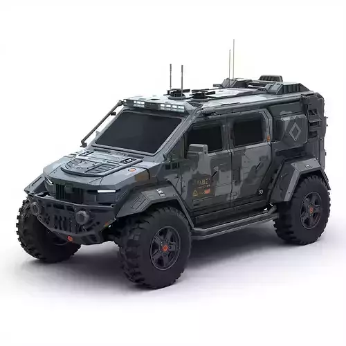 Luxury Tactical Armored Military Car 3D Model