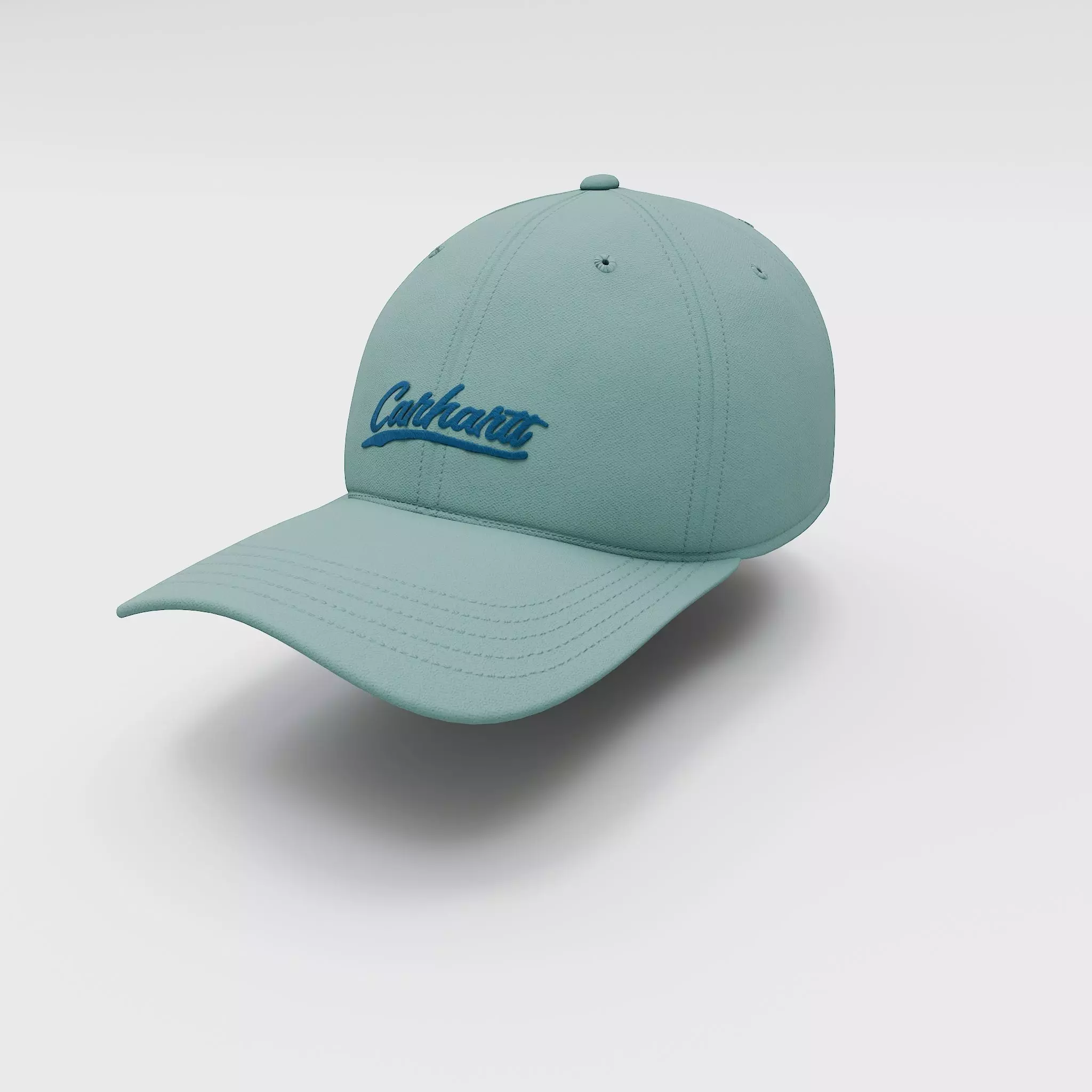 CARHARTT Canvas Script Graphic Cap Slate Green Low-poly 3D model