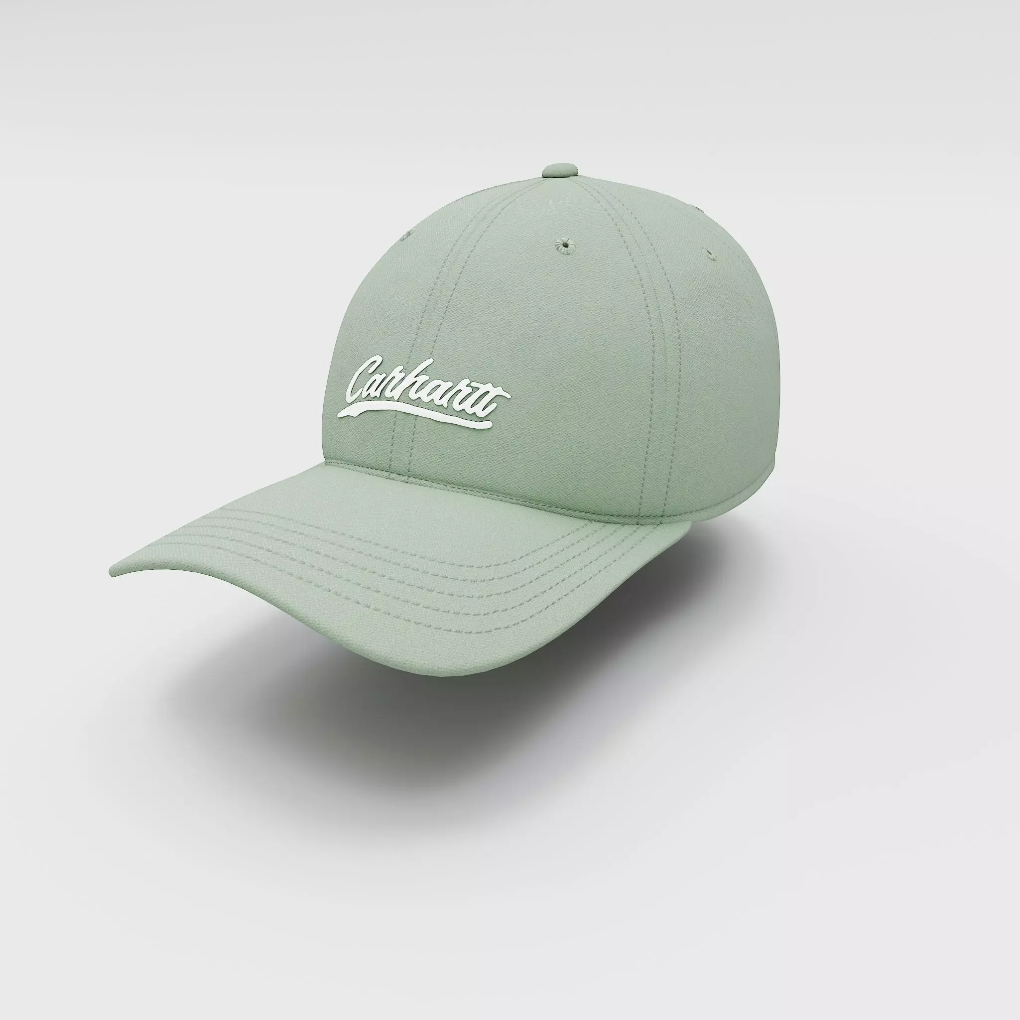 CARHARTT Canvas Script Graphic Cap Soft Green Low-poly 3D model