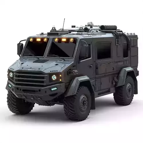 Luxury Tactical Armored Military Car 3D Model