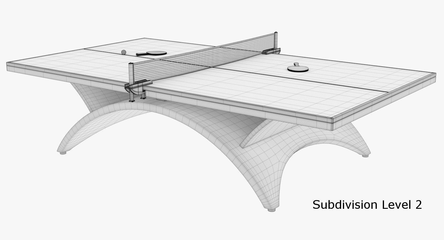 Ping Pong Table 3D model_9
