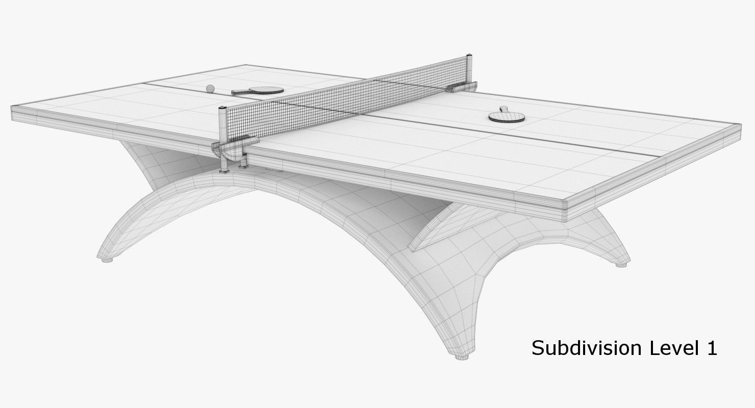 Ping Pong Table 3D model_8