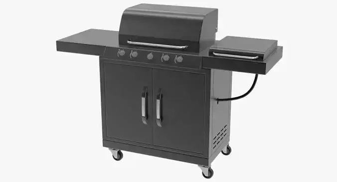 Grill 1 barbecue on wheels 3D model