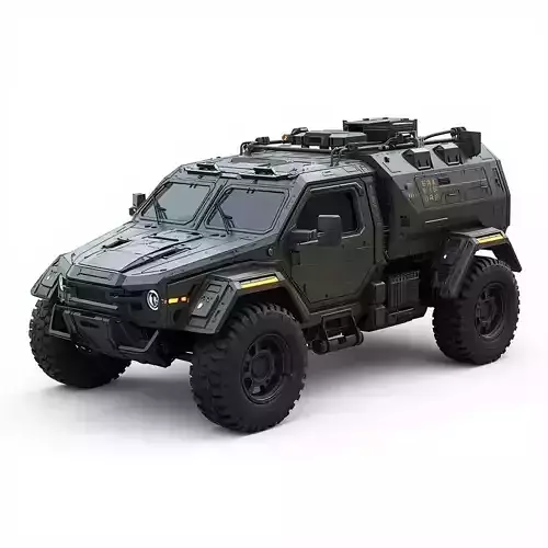 Luxury Tactical Armored Military Car 3D Model