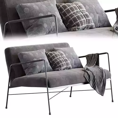 Derry Genuine Sofa 3D model 5