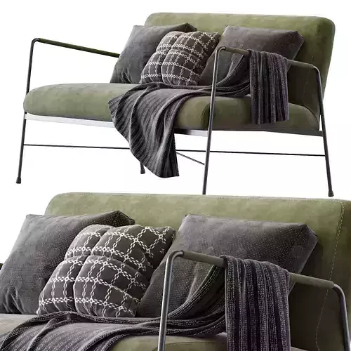 Derry Genuine Sofa 3D model 6