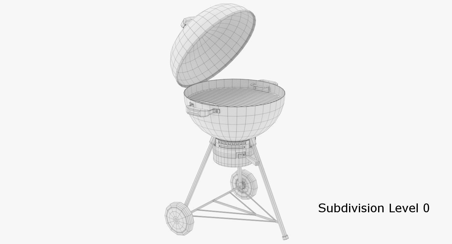 Grill 2 bbq 3D model_7