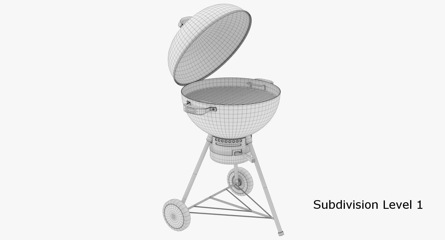 Grill 2 bbq 3D model_8