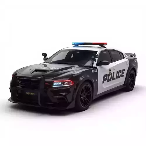 Luxury Armored Military Police Car 3D Model