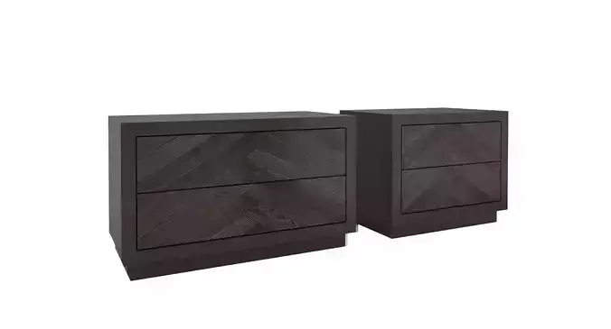 Restoration Hardware- Herringbone Nightstand-001