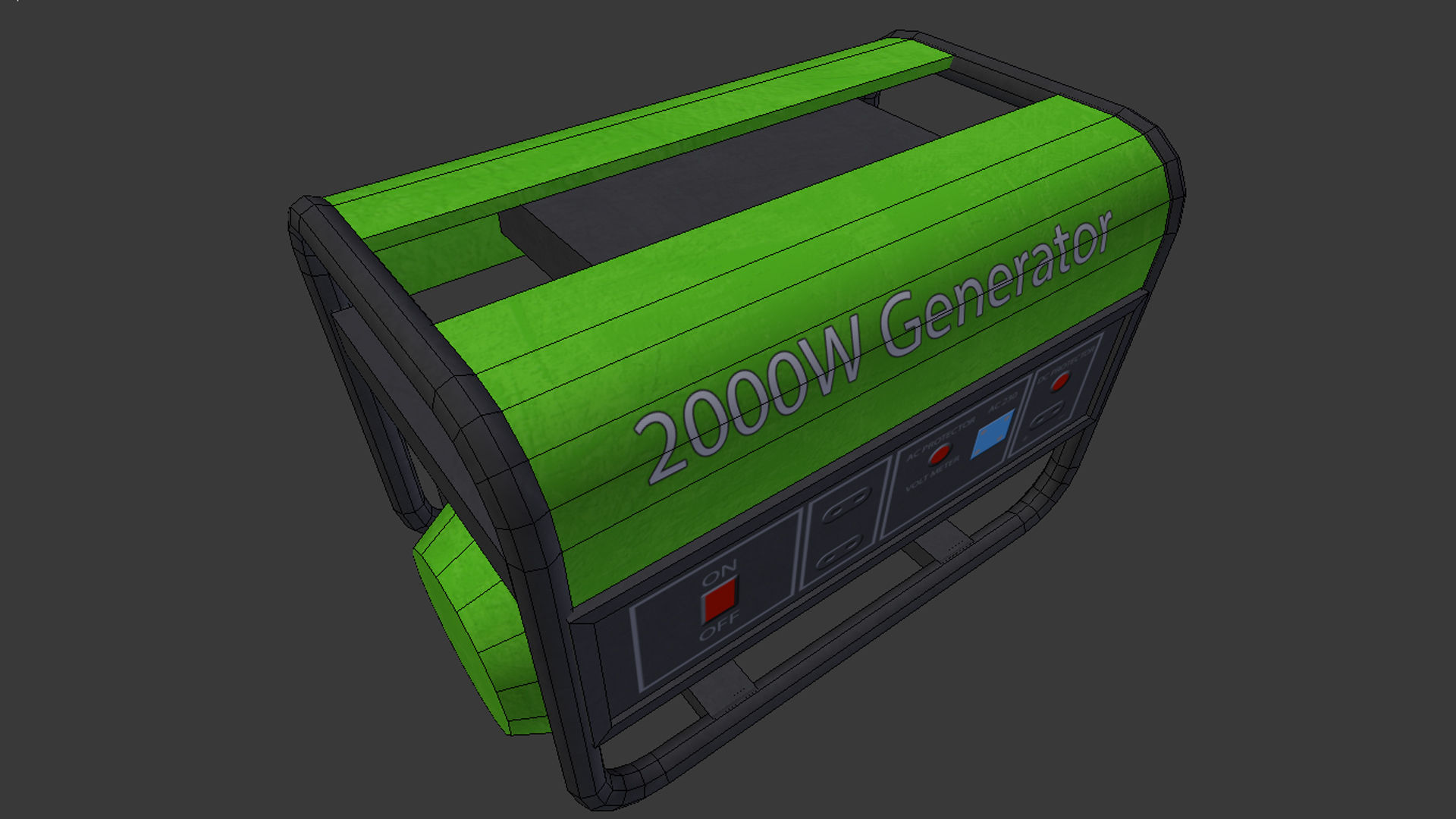 Power Generator - Game Ready Low-poly 3D model_6