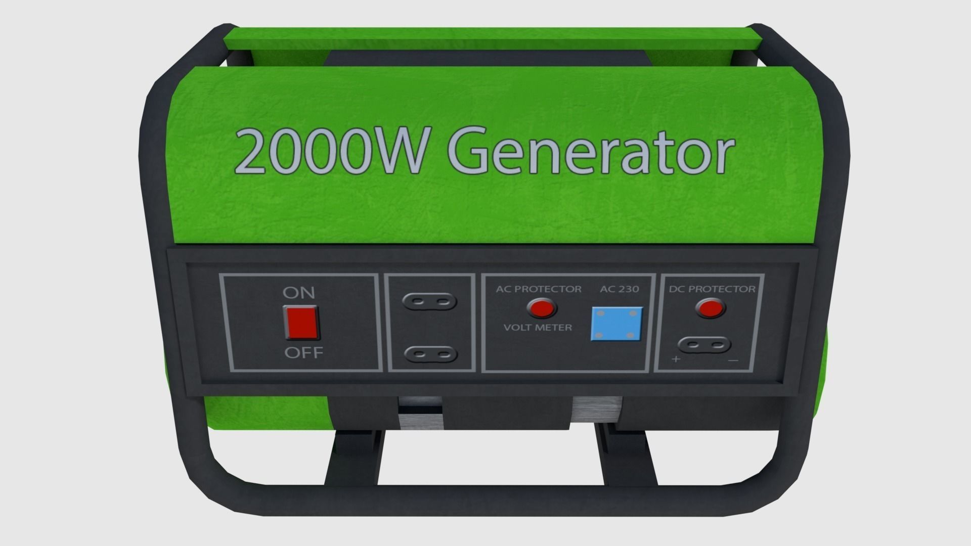 Power Generator - Game Ready Low-poly 3D model_2