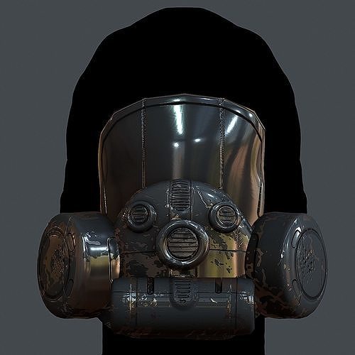 GAS MASK PROTECTION 12 Low-poly 3D model