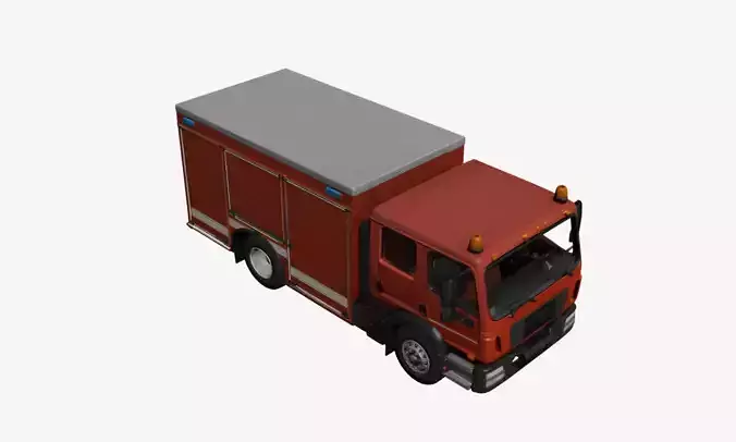 Realistic Fire Truck Detailed Emergency Vehicle 02