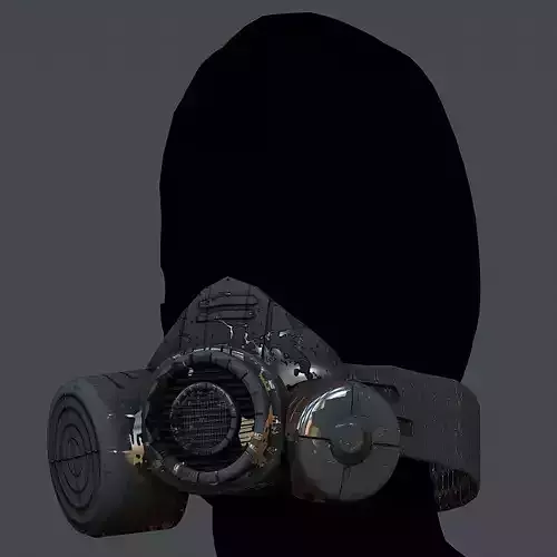 GAS MASK PROTECTION 1 Low-poly 3D model