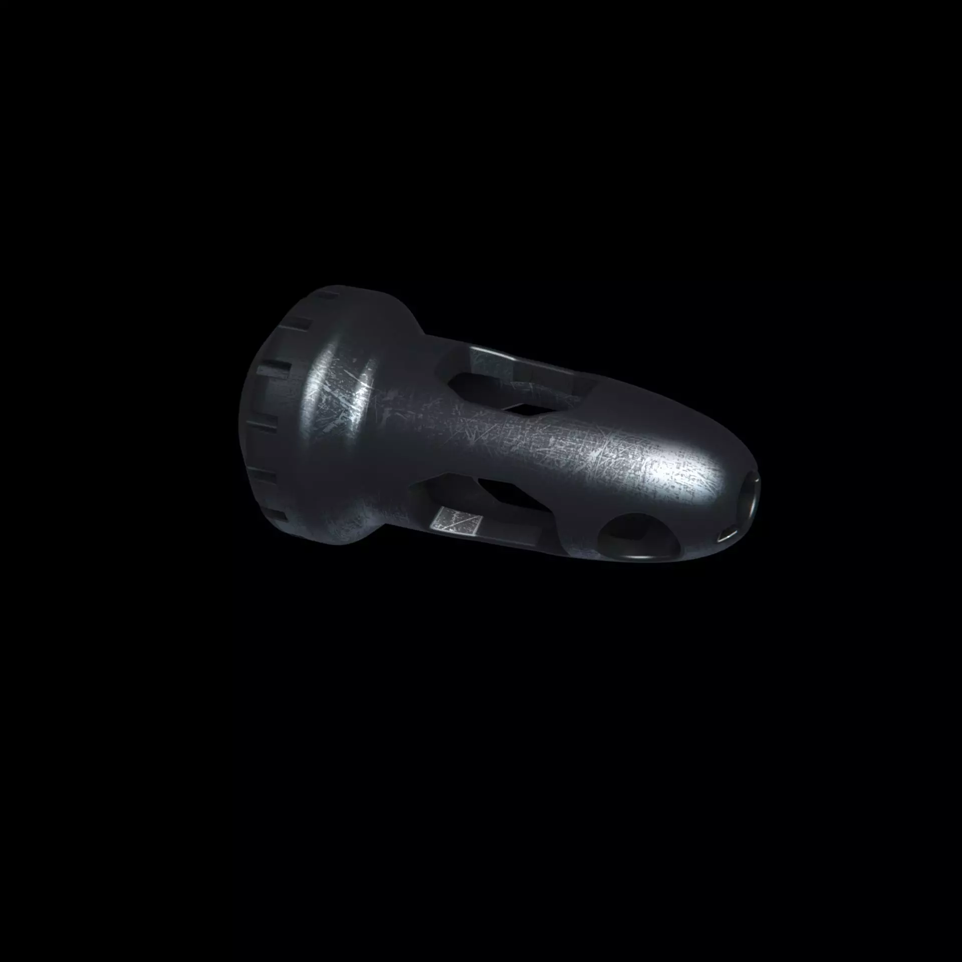 Muzzle brake system industrial design part 3D model