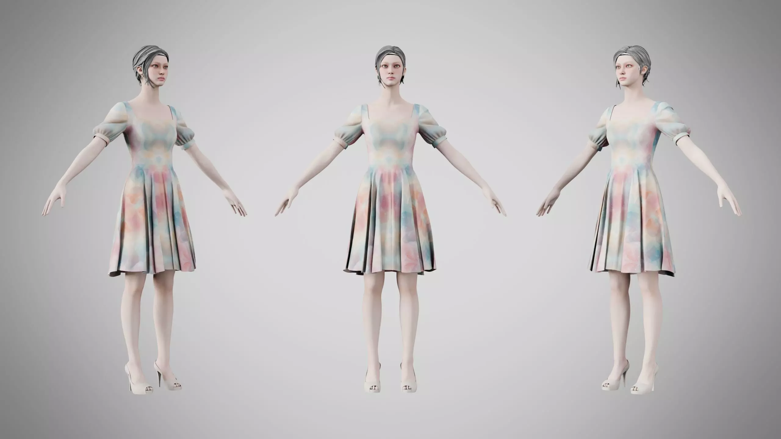 Dress 26 Opal Essence Low-poly 3D model
