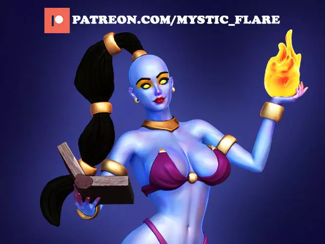 Fantasy Genie - 3D Printable Collectible Figure 3D print model