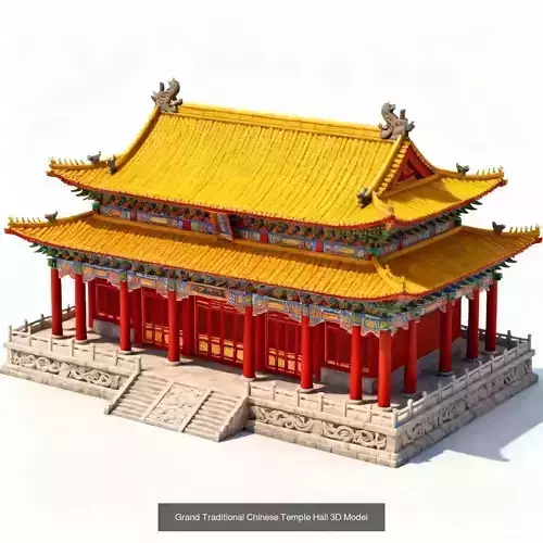 Legends of the Orient Traditional -Fantasy Chinese Architecture 3D Model Pack 4