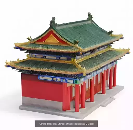 Legends of the Orient Traditional -Fantasy Chinese Architecture 3D Model Pack 7