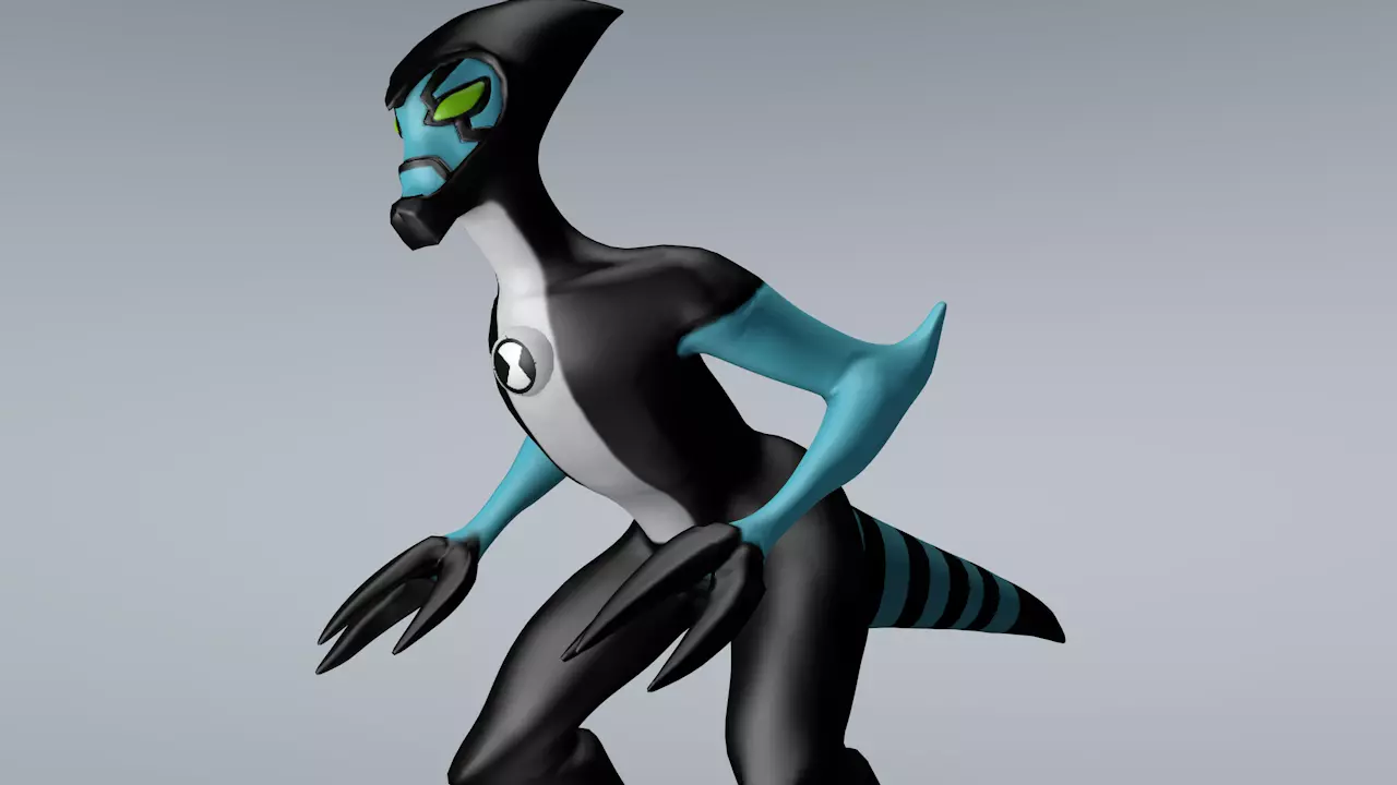 XLR8 Ben 10 Alien Low-poly 3D model