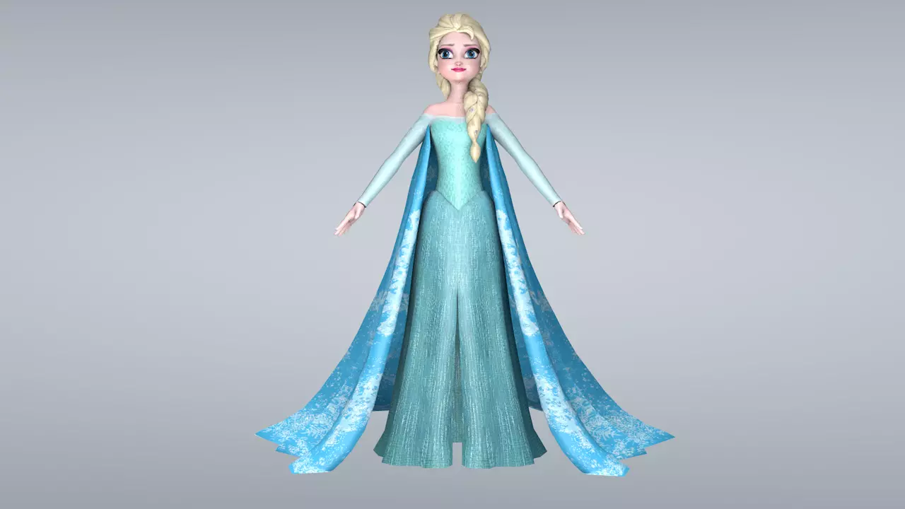 3D model Elsa Frozen VR / AR / low-poly | CGTrader