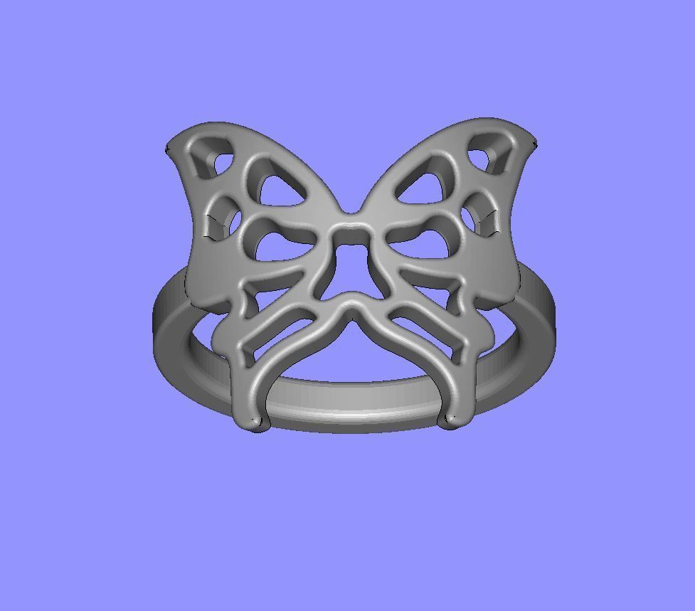 Butterfly Dress Ring 3D print model_6