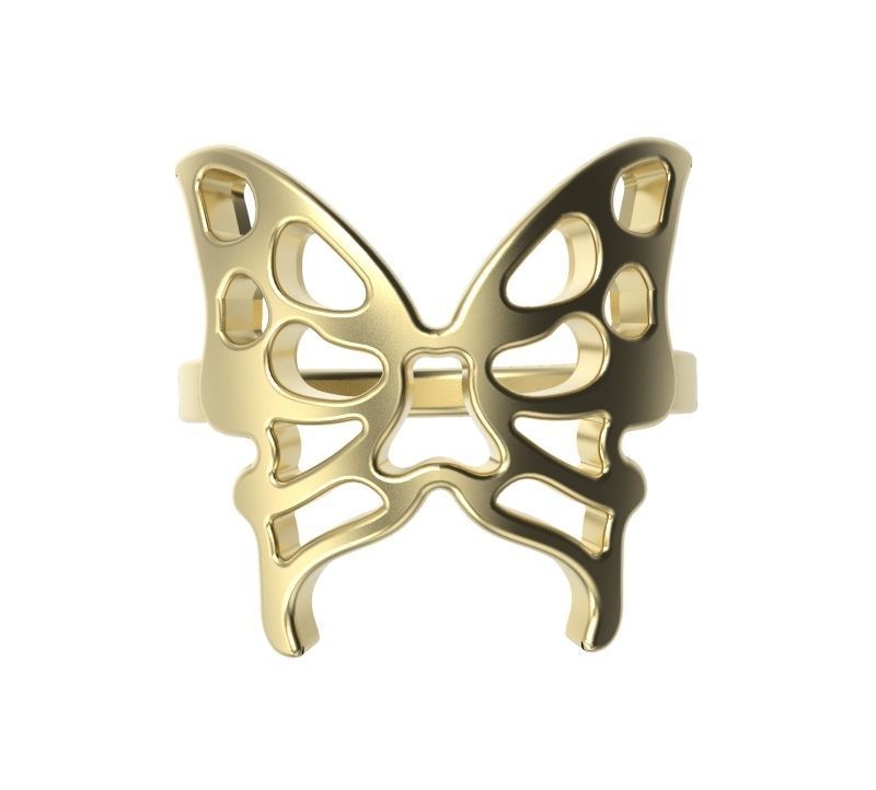 Butterfly Dress Ring 3D print model_4